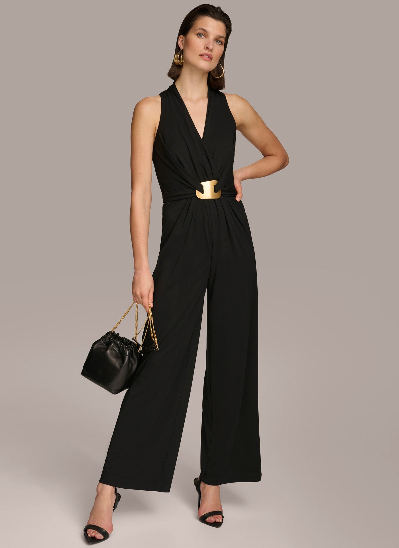 (image for) INGENIOUS V-NECK BELTED JUMPSUIT